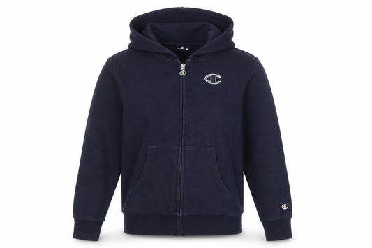 Front view of Champion Teens Blue Full Zip Hoodie M