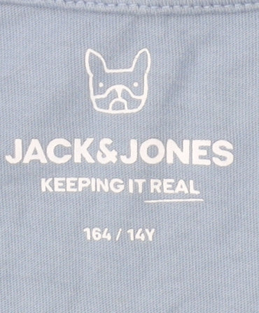 Jack & Jones Boys Blue T-Shirt, 14 Years, Casual, Logo Accent