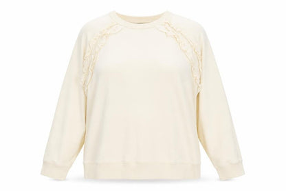 Front view of Banana Republic unisex beige xl sweatshirt