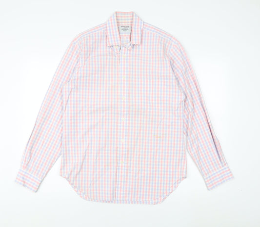 T.M. Lewin Men's Multicoloured Check Dress Shirt S