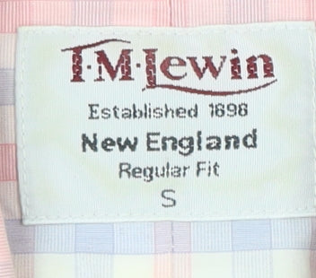 T.M. Lewin Men's Multicoloured Check Dress Shirt S