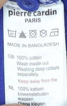 Pierre Cardin Men's Blue Medium Polo Shirt