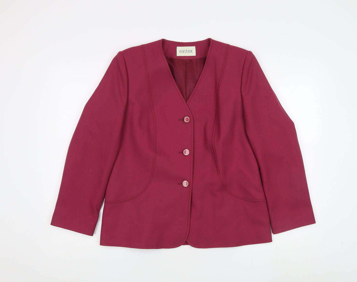 Eastex Women's Red Suit Jacket Size 10 Classic Workwear