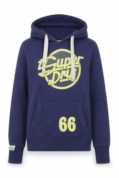 Womens UK Size S Superdry Blue Pullover Hoodie
