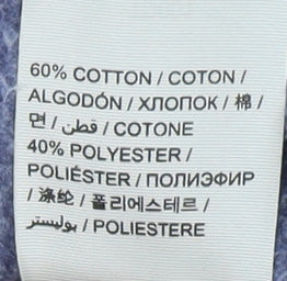 Superdry Women's Blue Hoodie, Size S, Logo Accent