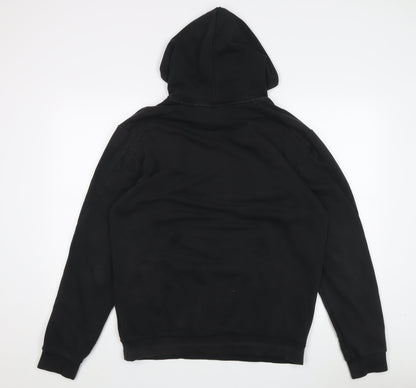 Adidas Men's Black Medium Pullover Hoodie Logo Design