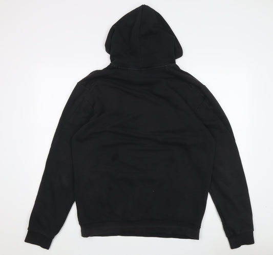 Adidas Men's Black Medium Pullover Hoodie Logo Design