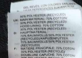 Adidas Men's Black Medium Pullover Hoodie Logo Design