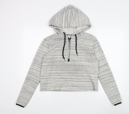 Unisex Adults UK Size S Superdry Grey Pullover Hoodie