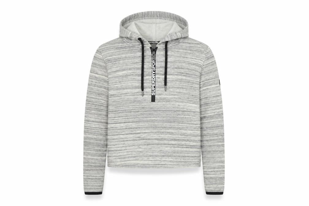 Unisex Adults UK Size S Superdry Grey Pullover Hoodie