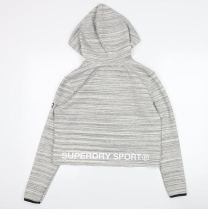 Unisex Adults UK Size S Superdry Grey Pullover Hoodie
