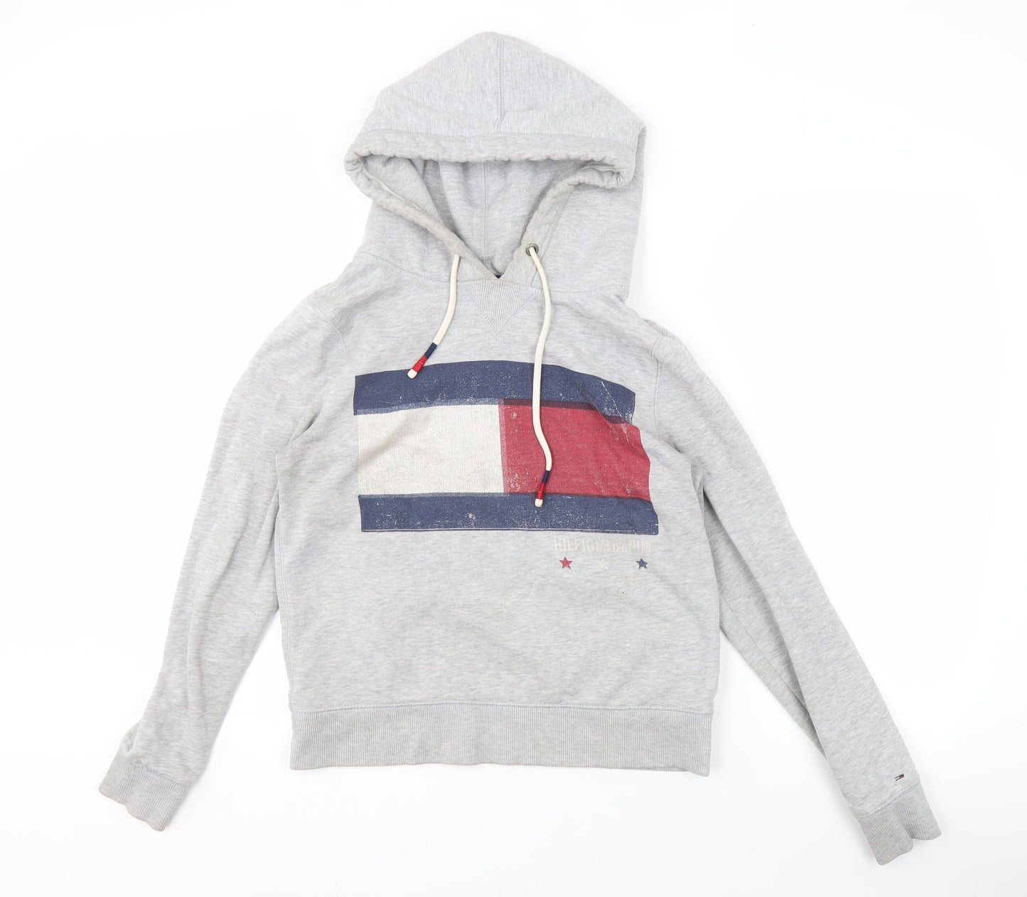 Mens UK Size S Hilfiger Denim Grey Pullover Hoodie