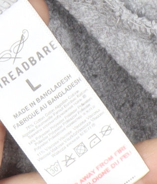 Threadbare Men's Grey Pullover Hoodie L