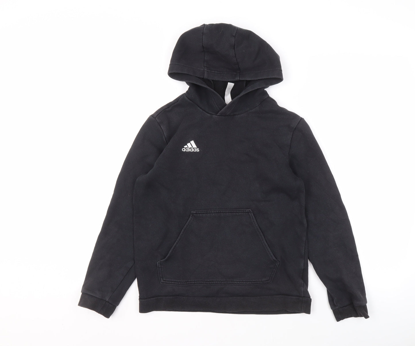 Adidas Boys Black Pullover Hoodie Size 12 Years