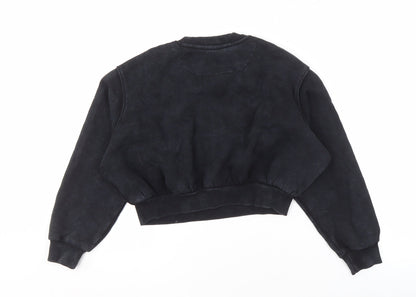 Marks and Spencer Girls Black Pullover Sweatshirt 9-10 University