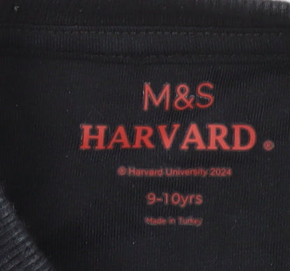 Marks and Spencer Girls Black Pullover Sweatshirt 9-10 University