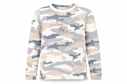 Front view of Abercrombie & Fitch Kids boys’ camouflage pullover sweatshirt, 14 years