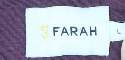 Mens UK Size L Farah Purple  T-Shirt