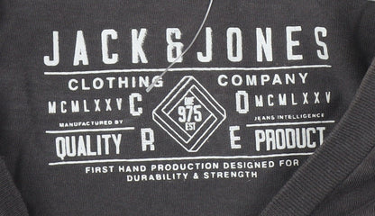 Mens UK Size S JACK & JONES Black  T-Shirt