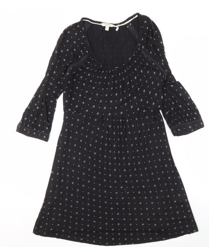 Fatface Women's Black Floral A-Line Dress Size 10