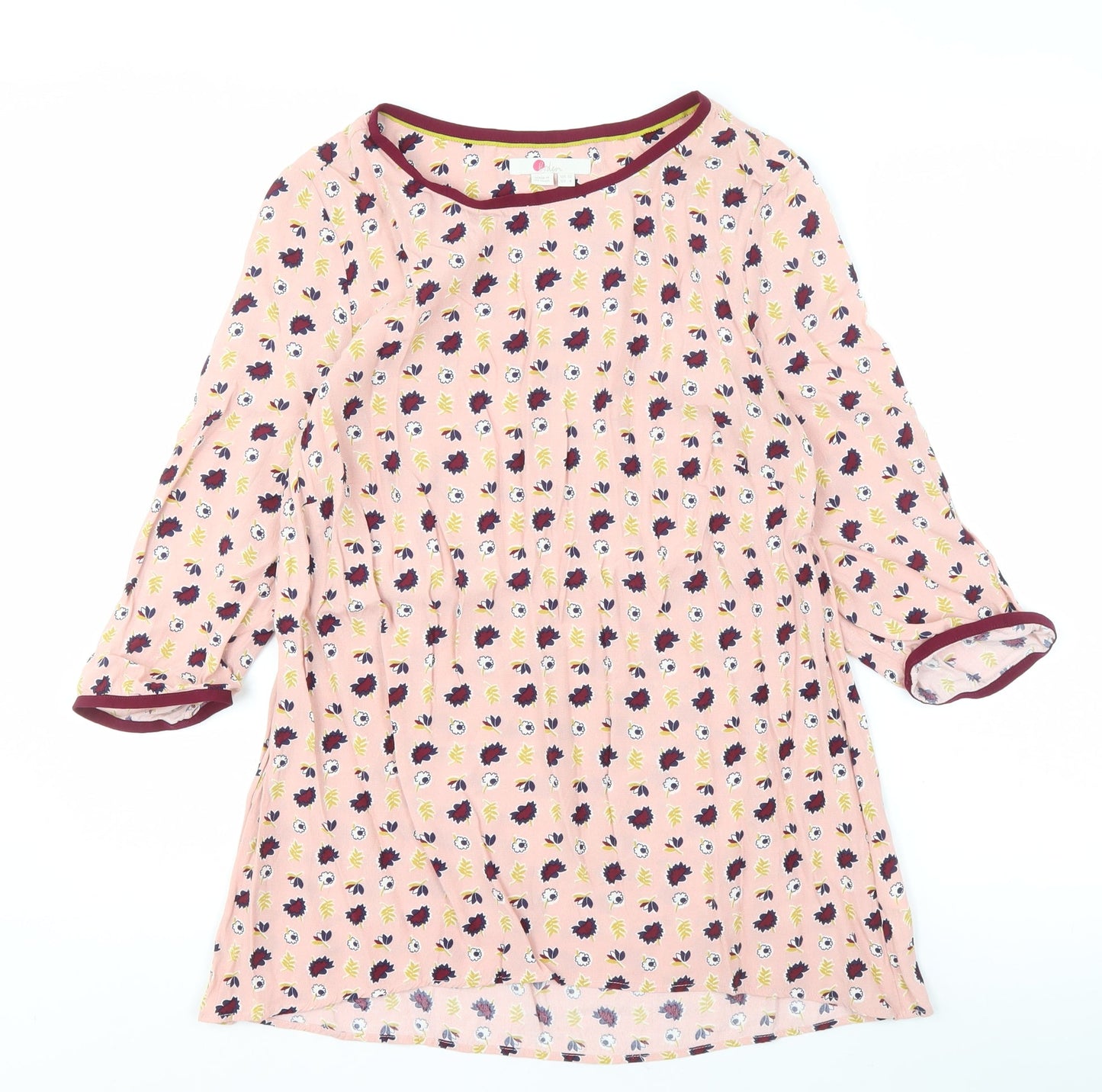 Boden Women's Pink Floral Tunic, Size 10, Spring Wear