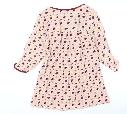 Boden Women's Pink Floral Tunic, Size 10, Spring Wear