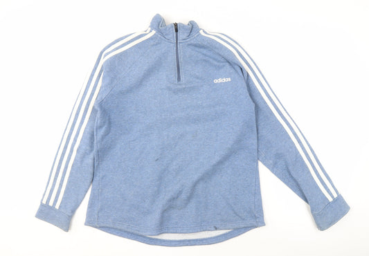 Adidas Women's Blue Lightweight Logo Sweatshirt L