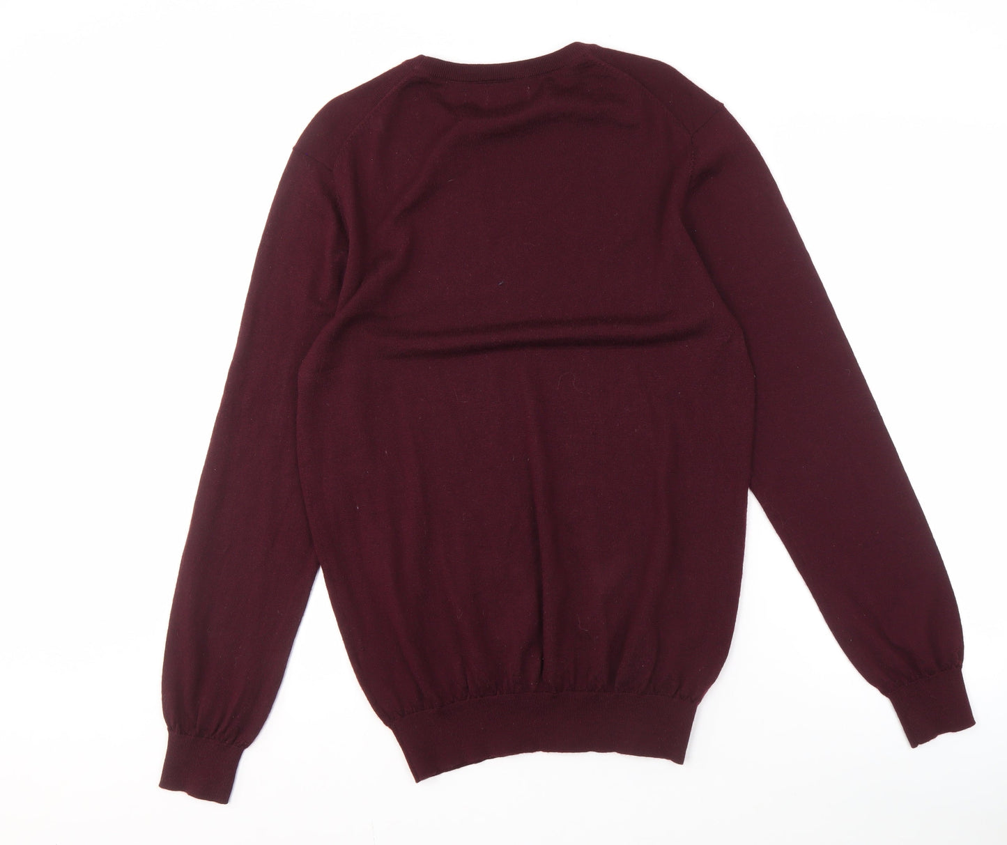 Reiss Men's XL Purple Wool Pullover Jumper