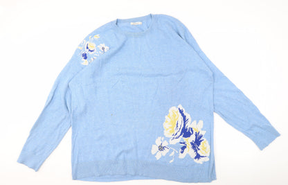 Womens UK Size XL Woolovers Blue Pullover Jumper