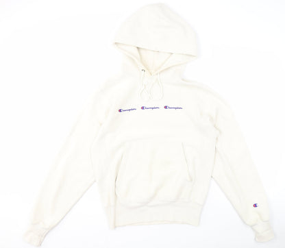 Mens UK Size XS Champion White Pullover Hoodie