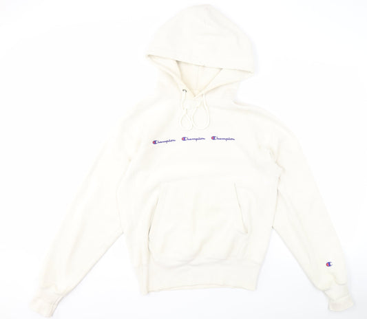 Mens UK Size XS Champion White Pullover Hoodie