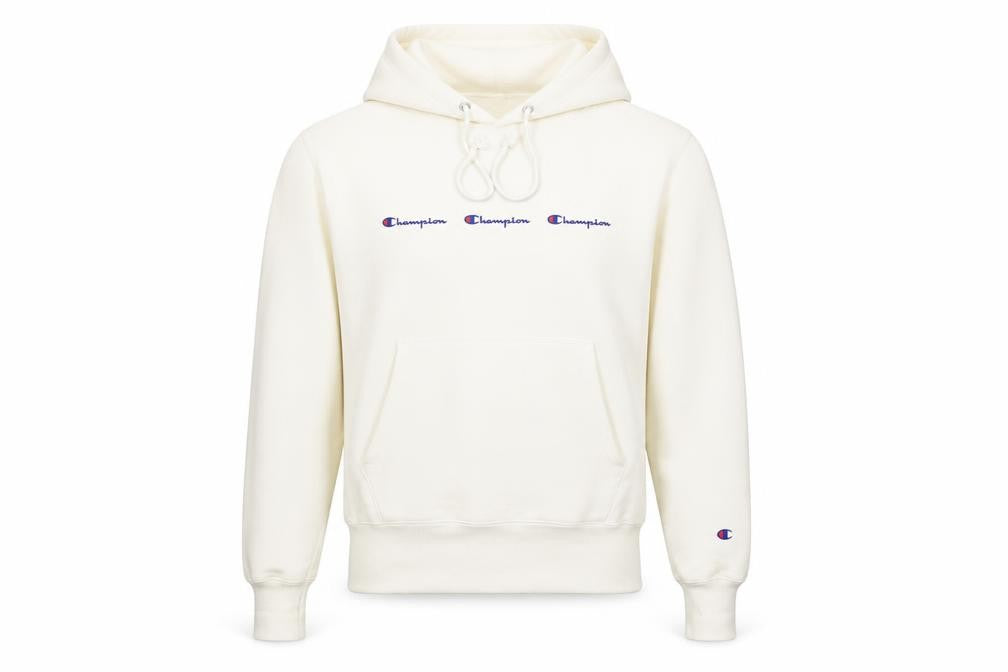 Mens UK Size XS Champion White Pullover Hoodie