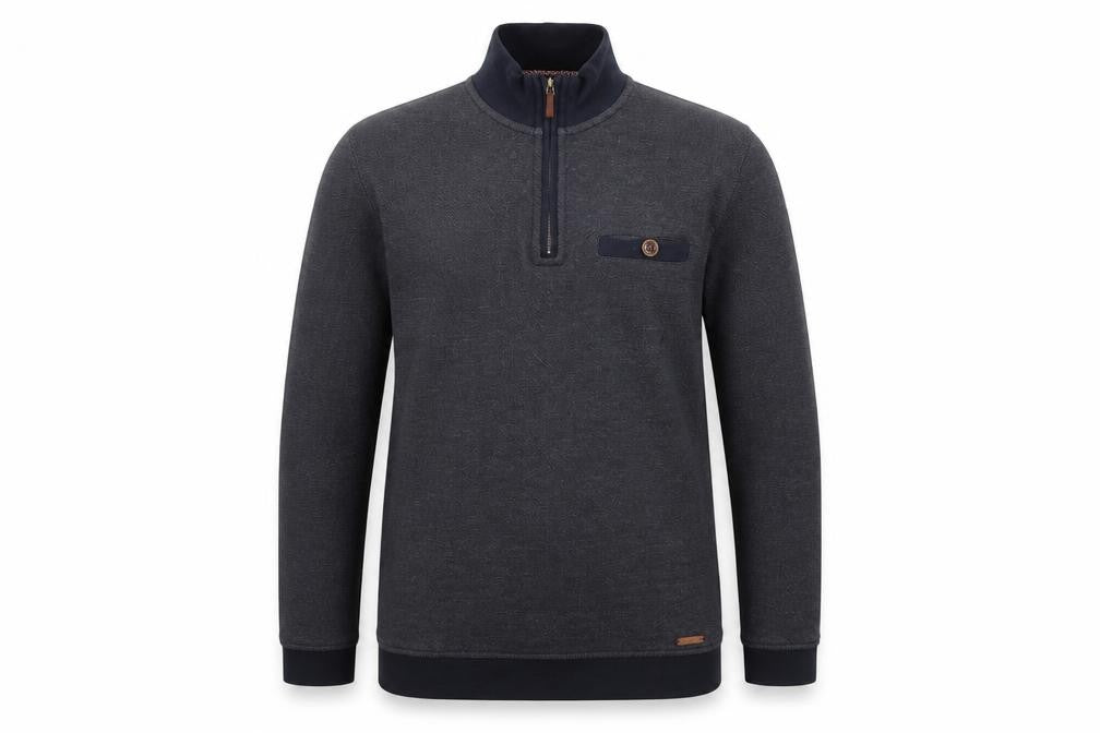 Mens UK Size XS Ted Baker Grey 1/4 Zip Sweatshirt