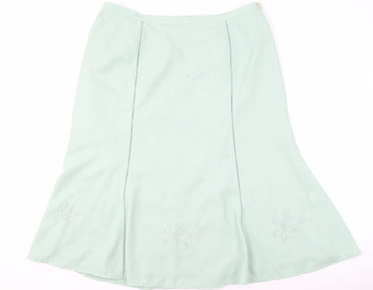 Eastex Women's Green Skirt Size 20, Embroidered Detail
