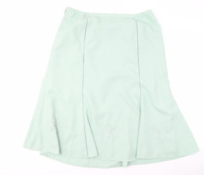 Eastex Women's Green Skirt Size 20, Embroidered Detail