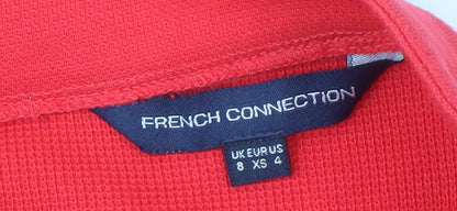 French Connection Women's Red Lace Pencil Skirt Size 8