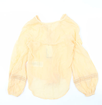 Guess Women's Beige Lace Blouse - XS, Casual & Lightweight