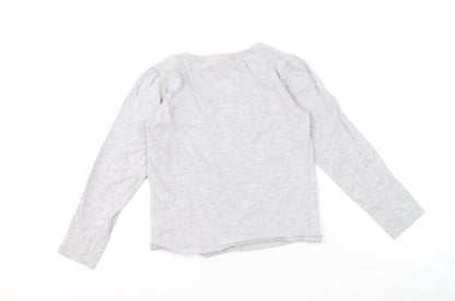LFC Girls Grey Logo Long Sleeve T-Shirt 7-8 Years Pullover