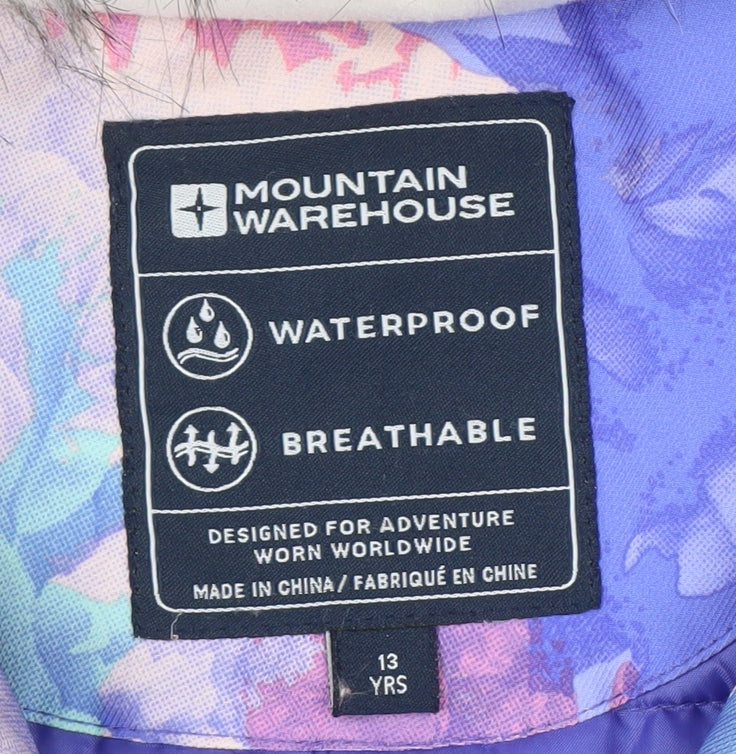 Mountain Warehouse Girls' Multicoloured Puffer Jacket 13 Years