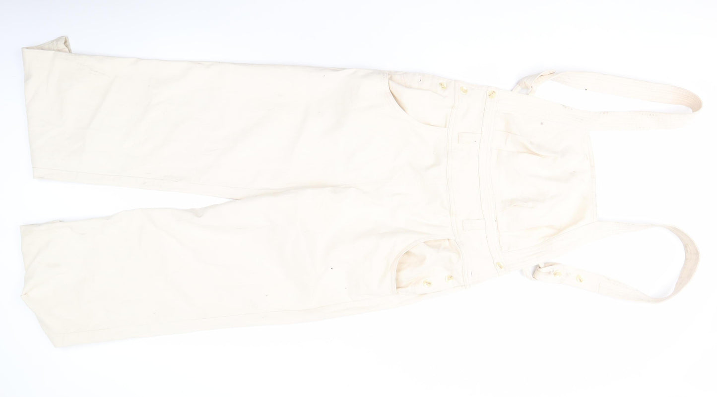Women's DESIGN Ivory Dungaree Jumpsuit - Size 12