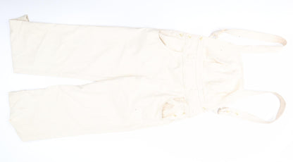 Women's DESIGN Ivory Dungaree Jumpsuit - Size 12