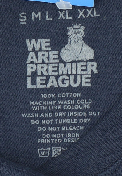 Premier League Men's Blue XL Sports Graphic Print T-Shirt