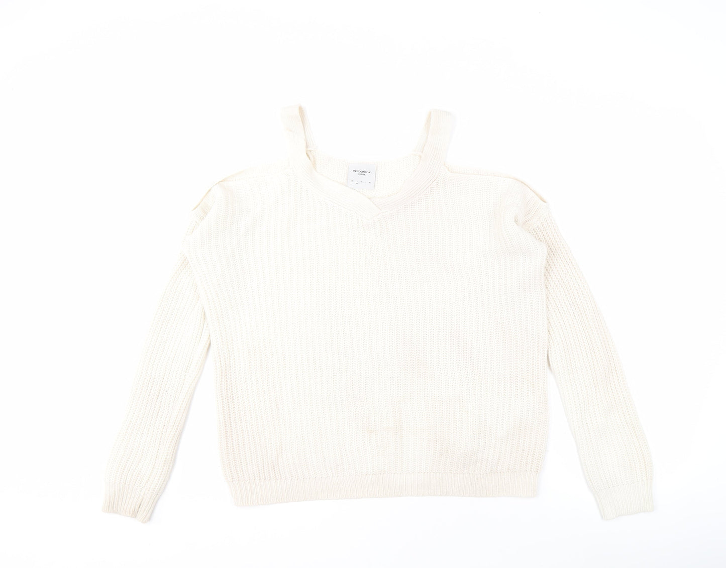 Womens UK Size S VERO MODA Ivory Pullover Jumper