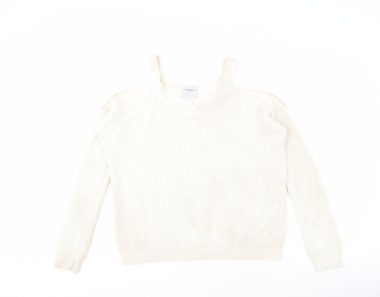 Womens UK Size S VERO MODA Ivory Pullover Jumper