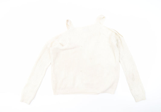 Womens UK Size S VERO MODA Ivory Pullover Jumper
