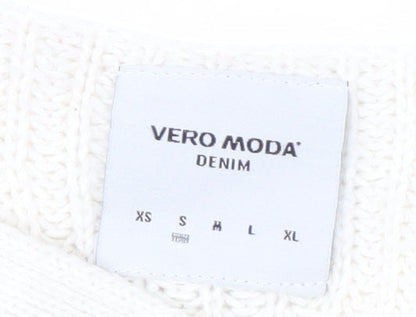 Womens UK Size S VERO MODA Ivory Pullover Jumper