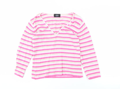 Womens UK Size S Jasper Conran Pink Basic T-Shirt