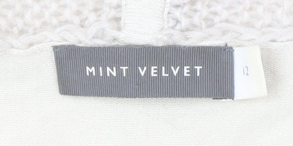 Womens UK Size 12 Mint Velvet Ivory Cardigan Jumper