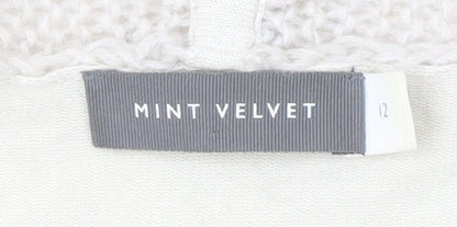 Womens UK Size 12 Mint Velvet Ivory Cardigan Jumper