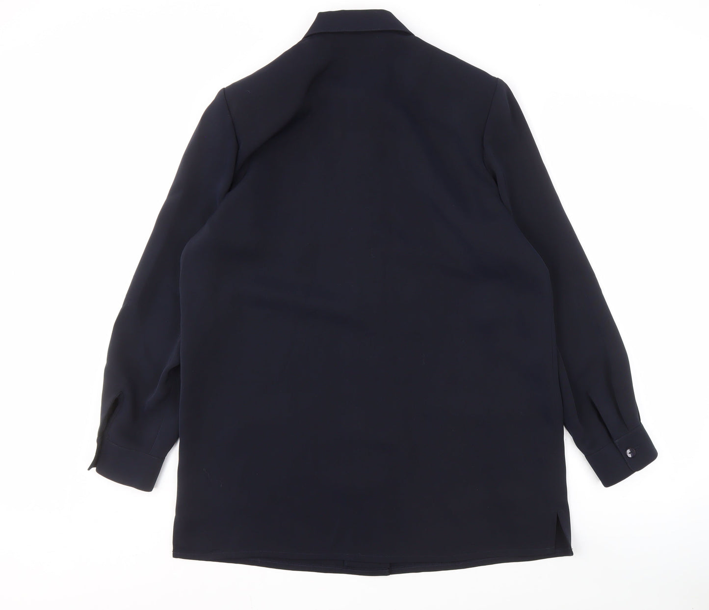 Viyella Women's Blue Button-Up Long Sleeve Shirt